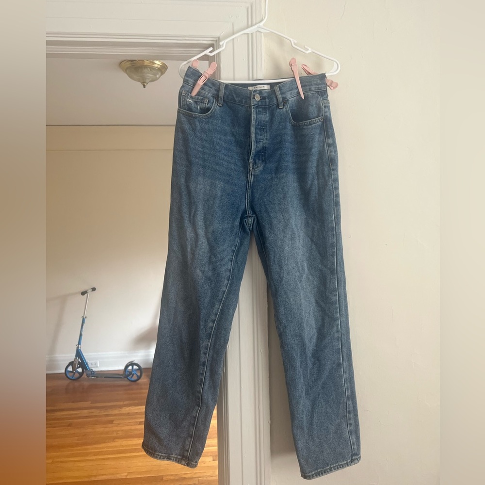 PACSUN high rise straight medium wash jeans. size 28 regular.